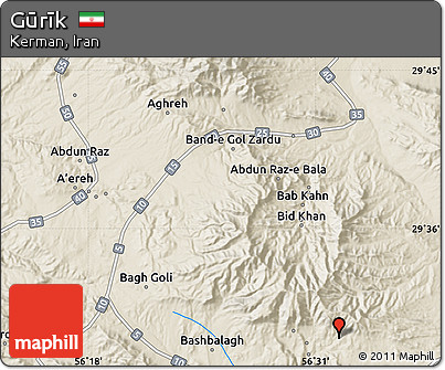 Shaded Relief Map of Gūrīk