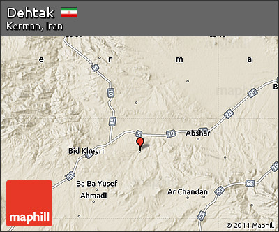 Shaded Relief Map of Dehtak