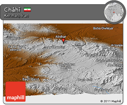Physical Panoramic Map of Chāhī