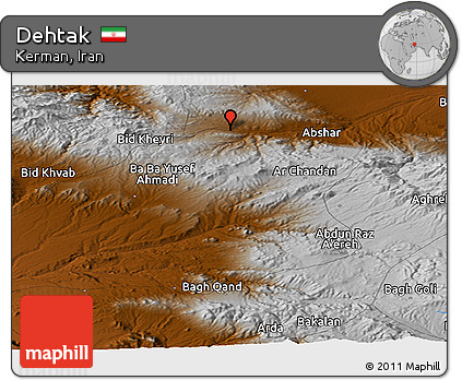 Physical Panoramic Map of Dehtak