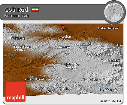 Physical Panoramic Map of Golī Rūd