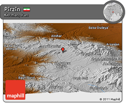 Physical Panoramic Map of Pīrzīn