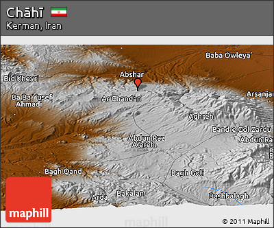 Physical Panoramic Map of Chāhī