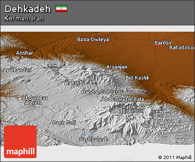 Physical Panoramic Map of Dehkadeh