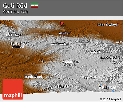 Physical Panoramic Map of Golī Rūd