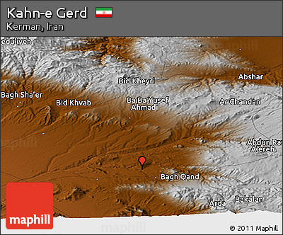 Physical Panoramic Map of Kahn-e Gerd