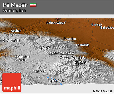 Physical Panoramic Map of Pā Mazār
