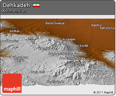 Physical Panoramic Map of Dehkadeh