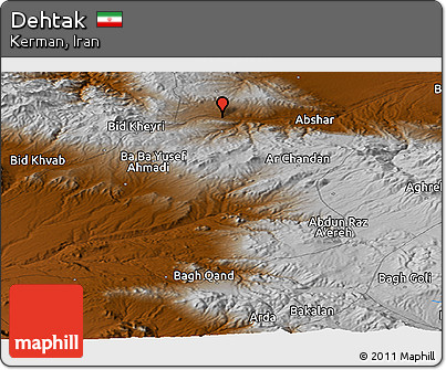 Physical Panoramic Map of Dehtak