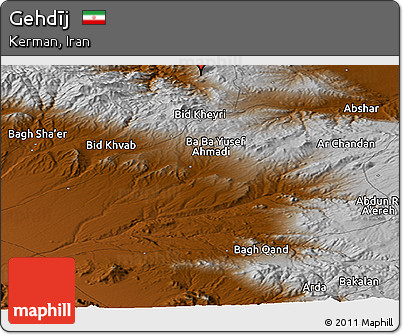 Physical Panoramic Map of Gehdīj