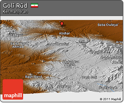 Physical Panoramic Map of Golī Rūd