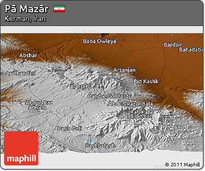 Physical Panoramic Map of Pā Mazār