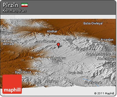 Physical Panoramic Map of Pīrzīn
