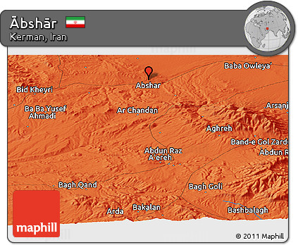 Political Panoramic Map of Ābshār