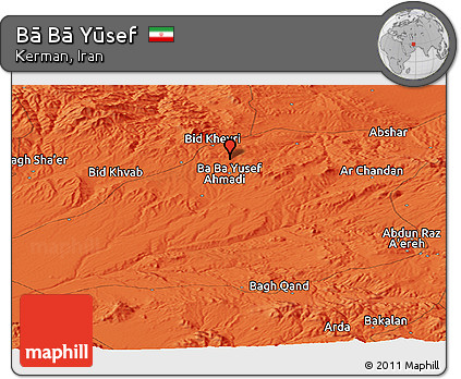Political Panoramic Map of Bā Bā Yūsef
