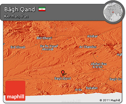 Political Panoramic Map of Bāgh Qand