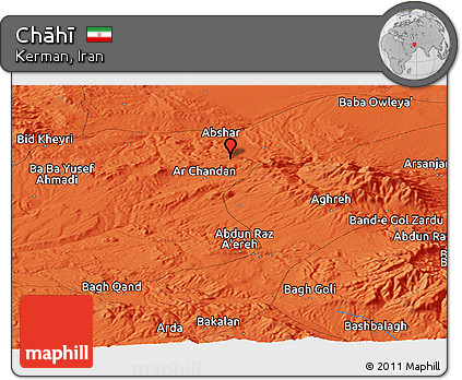 Political Panoramic Map of Chāhī
