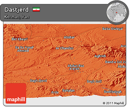 Political Panoramic Map of Dastjerd