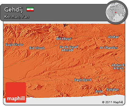 Political Panoramic Map of Gehdīj