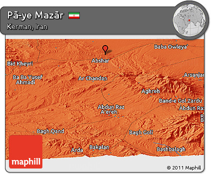 Political Panoramic Map of Pā-ye Mazār