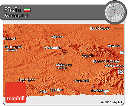Political Panoramic Map of Pīrzīn