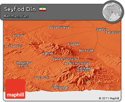 Political Panoramic Map of Seyf Od Dīn