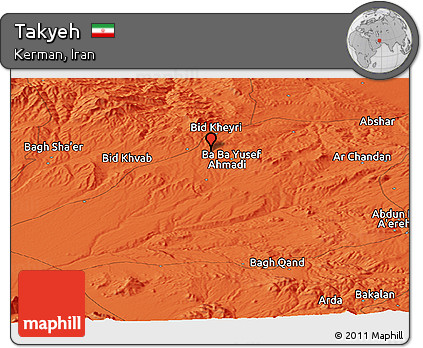 Political Panoramic Map of Takyeh