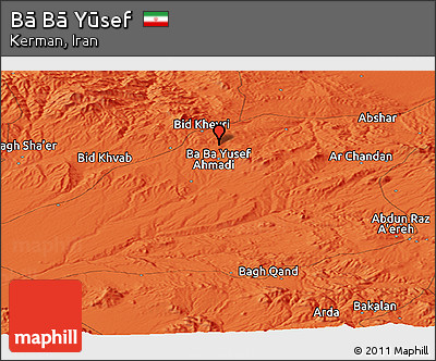 Political Panoramic Map of Bā Bā Yūsef
