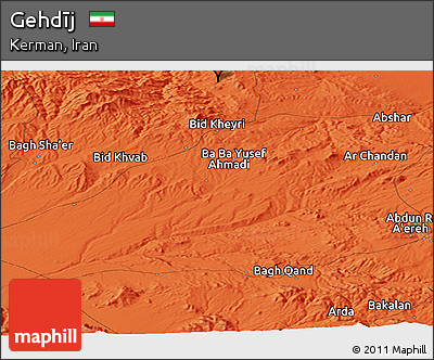 Political Panoramic Map of Gehdīj