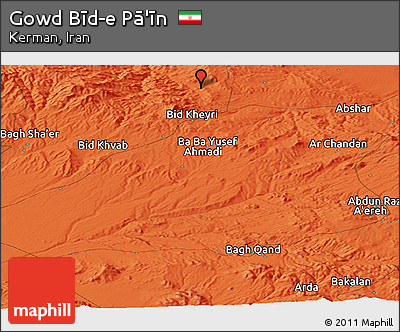 Political Panoramic Map of Gowd Bīd-e Pā'īn