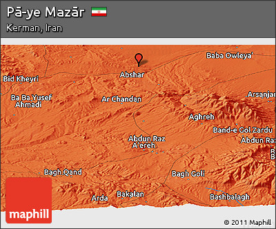 Political Panoramic Map of Pā-ye Mazār