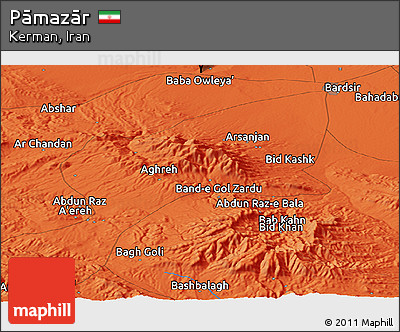 Political Panoramic Map of Pāmazār