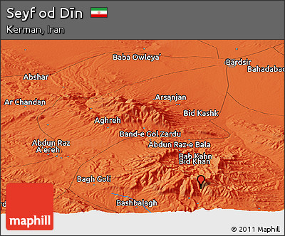 Political Panoramic Map of Seyf Od Dīn