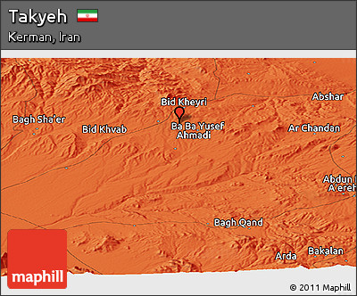 Political Panoramic Map of Takyeh
