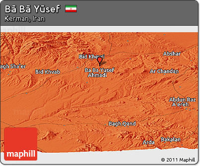 Political Panoramic Map of Bā Bā Yūsef