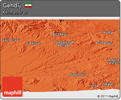 Political Panoramic Map of Gehdīj