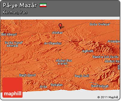 Political Panoramic Map of Pā-ye Mazār