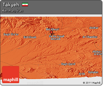 Political Panoramic Map of Takyeh