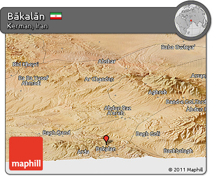 Satellite Panoramic Map of Bākalān