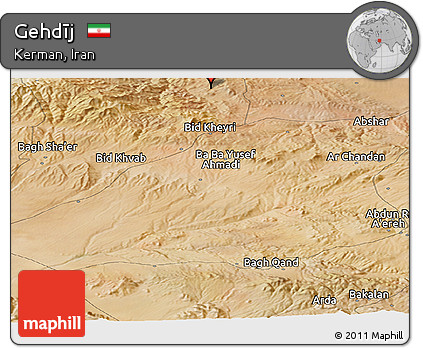 Satellite Panoramic Map of Gehdīj