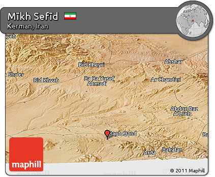 Satellite Panoramic Map of Mīkh Sefīd