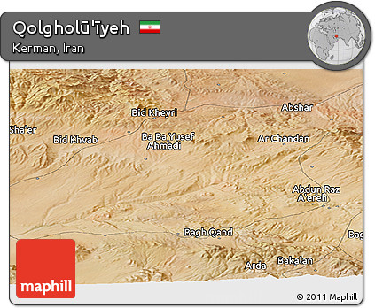 Satellite Panoramic Map of Qolgholū'īyeh
