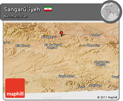 Satellite Panoramic Map of Sangarū`īyeh