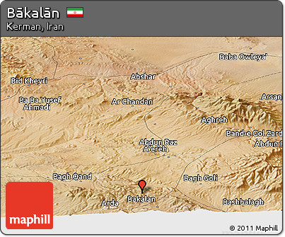 Satellite Panoramic Map of Bākalān