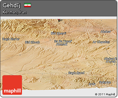 Satellite Panoramic Map of Gehdīj