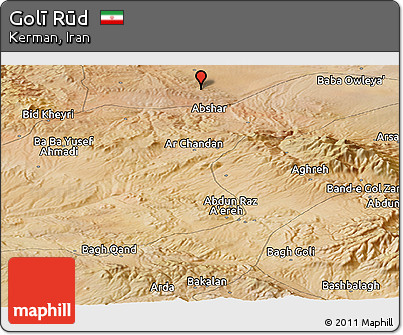 Satellite Panoramic Map of Golī Rūd