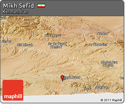 Satellite Panoramic Map of Mīkh Sefīd