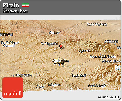 Satellite Panoramic Map of Pīrzīn