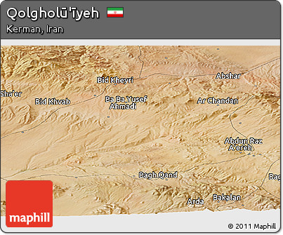 Satellite Panoramic Map of Qolgholū'īyeh