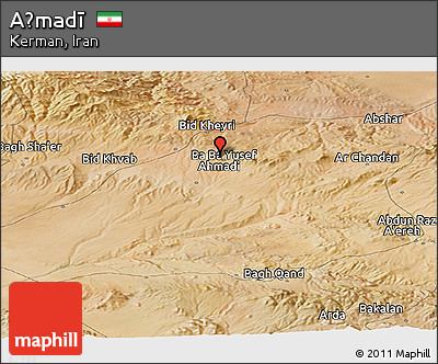 Satellite Panoramic Map of Aḩmadī